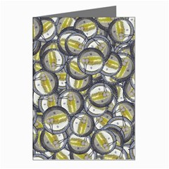 Gong Instrument Motif Pattern Greeting Cards (pkg Of 8) by dflcprintsclothing