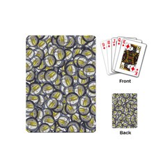Gong Instrument Motif Pattern Playing Cards Single Design (mini) by dflcprintsclothing