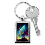 Abstract Galactic Key Chain (Rectangle) Front