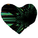 Art Pattern Abstract Design Large 19  Premium Flano Heart Shape Cushions Front