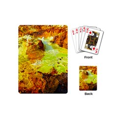Lake Dallol In Danakil Depression Ethiopia Playing Cards Single Design (mini) by danenraven