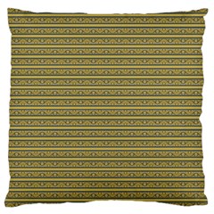 Golden Striped Decorative Pattern Standard Flano Cushion Case (one Side) by dflcprintsclothing