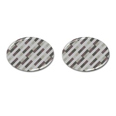 Pale Multicolored Stripes Pattern Cufflinks (oval) by dflcprintsclothing