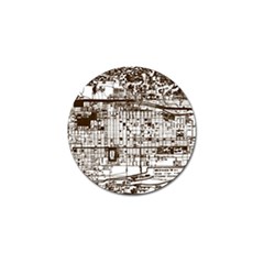 Antique Oriental Town Map  Golf Ball Marker by ConteMonfrey