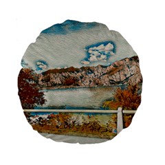 Side Way To Lake Garda, Italy  Standard 15  Premium Round Cushions by ConteMonfrey