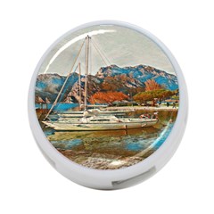 Boats On Lake Garda, Italy  4-port Usb Hub (one Side) by ConteMonfrey