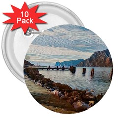 Ducks On Gardasee 3  Buttons (10 Pack)  by ConteMonfrey