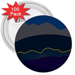 Abstract Landscape Art Design Pattern Water 3  Buttons (100 pack)  Front