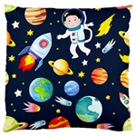 Space Galaxy Seamless Background Large Premium Plush Fleece Cushion Case (Two Sides) Back