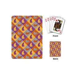 Chickens Pixel Pattern - Version 1b Playing Cards Single Design (mini) by wagnerps