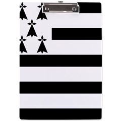 Brittany Flag A4 Acrylic Clipboard by tony4urban