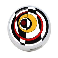 Circles And Lines Abstraction 73 Red Amber  4-port Usb Hub (one Side) by Mazipoodles