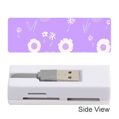 Daisy Flowers Lilac White Lavender Purple Memory Card Reader (stick) by Mazipoodles