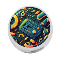 Abstract Pattern Background 4-port Usb Hub (one Side) by Ravend