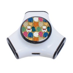 Pattern Art T-shirt Shirts Clothing Fabric 3-port Usb Hub by Ravend