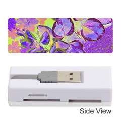 Purple Leaves Memory Card Reader (stick) by DinkovaArt
