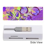 Purple Leaves Memory Card Reader (Stick) Front