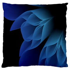 Abstract Blue Background Large Premium Plush Fleece Cushion Case (two Sides) by artworkshop