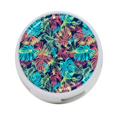 Neon Leaves 4-port Usb Hub (one Side) by fructosebat