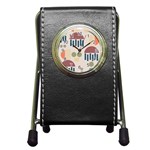 Art Background Abstract Design Pen Holder Desk Clock Front