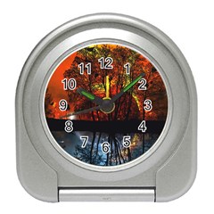 Space Nature Fantasy Trees Travel Alarm Clock by Ravend