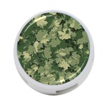 Green Leaves Camouflage 4-Port USB Hub (One Side) Front
