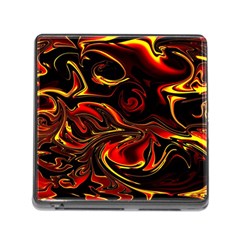 Modern Art Design Fantasy Surreal Orange Memory Card Reader (square 5 Slot) by Ravend