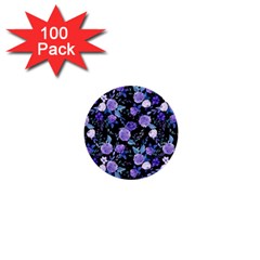 Dark Floral 1  Mini Buttons (100 Pack)  by fructosebat