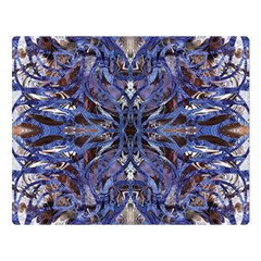 Denim Blend Repeats I One Side Premium Plush Fleece Blanket (large) by kaleidomarblingart