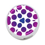 Purple Blue Repeat Pattern 4-Port USB Hub (One Side) Front