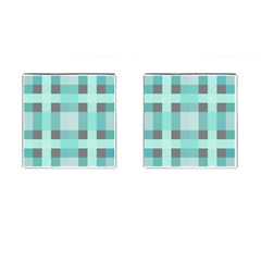 Square Crosses Check 1  Cufflinks (square) by Mazipoodles