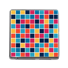 Square Plaid Checkered Pattern Memory Card Reader (square 5 Slot) by Ravend
