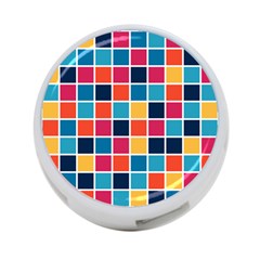 Square Plaid Checkered Pattern 4-port Usb Hub (one Side) by Ravend