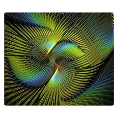 Digitalart  Waves One Side Premium Plush Fleece Blanket (small) by Sparkle