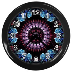 Digitalart Kaleidoscope Wall Clock (black) by Sparkle
