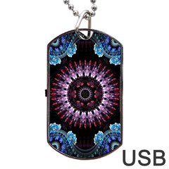 Digitalart Kaleidoscope Dog Tag Usb Flash (two Sides) by Sparkle