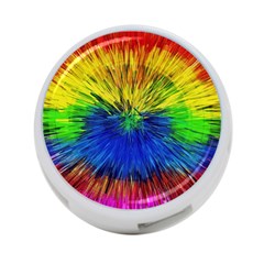Colour Background Structure Lines Explosion Pop 4-port Usb Hub (one Side) by Pakemis