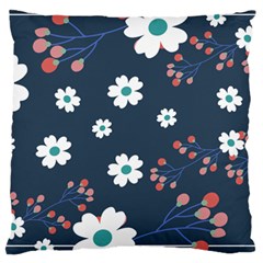 Floral Digital Background Large Cushion Case (one Side) by Ravend