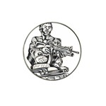 Scarface Movie Traditional Tattoo Hat Clip Ball Marker Front