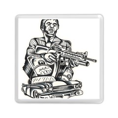 Scarface Movie Traditional Tattoo Memory Card Reader (square) by tradlinestyle