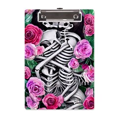 Floral Skeletons A5 Acrylic Clipboard by GardenOfOphir