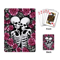 Black And White Rose Sugar Skull Playing Cards Single Design (rectangle) by GardenOfOphir