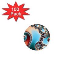 Fractal Spiral Art Math Abstract 1  Mini Magnets (100 Pack)  by Ravend