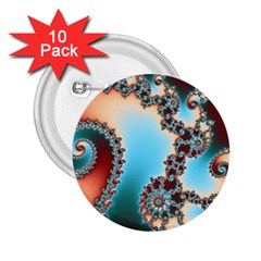 Fractal Spiral Art Math Abstract 2 25  Buttons (10 Pack)  by Ravend