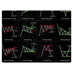 Chart Pattern One Side Premium Plush Fleece Blanket (extra Small) by Sapixe