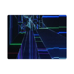 Screen Glitch Broken  Crack  Fracture  Glass Pattern One Side Premium Plush Fleece Blanket (mini) by Sapixe