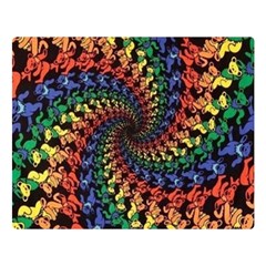 Deadhead Bears Band  Colorsdead Head Grateful Dead Pattern One Side Premium Plush Fleece Blanket (large) by Sapixe