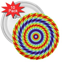 Mandala Kaleidoscope Background 3  Buttons (10 Pack)  by Ravend