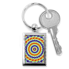 Mandala Kaleidoscope Background Key Chain (rectangle) by Ravend