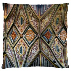 Church Ceiling Mural Architecture Large Cushion Case (one Side) by Ravend